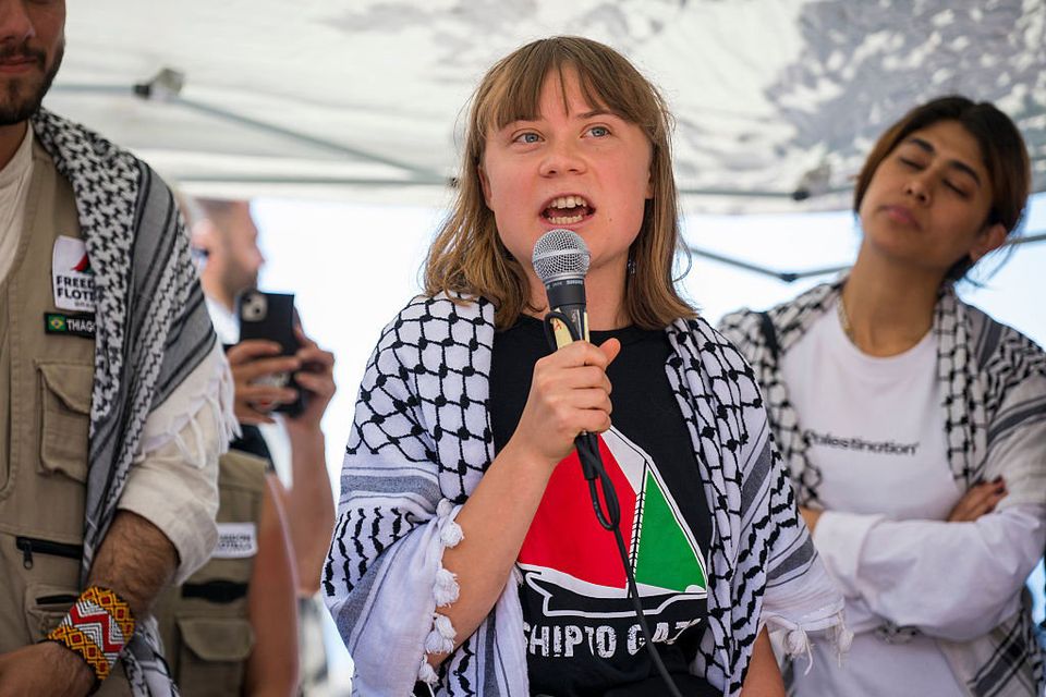 Greta Thunberg is also on board the boat. Photo: Getty